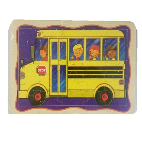 Ahşap Oyuncak Yap Boz Okul Taşıtı