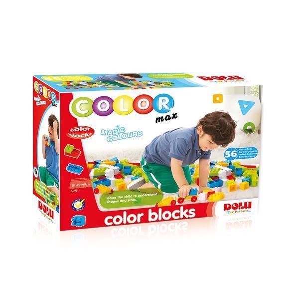 Dolu 5013 Renkli Bloklar 56 Parça 18 + Ay