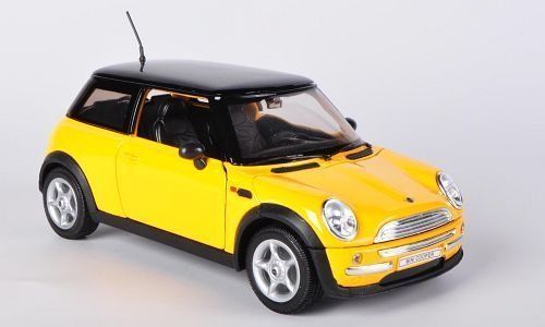 Welly Mini Cooper Model Araba Sarı 1:18