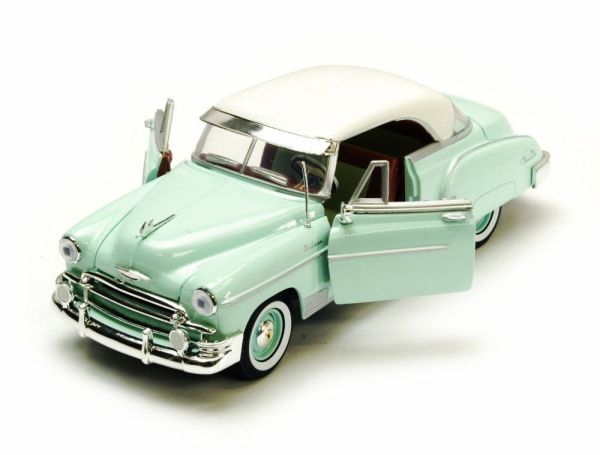 Motor Max Chevy Bel Air 1950 Model Metal Araba Turkuaz 1:24