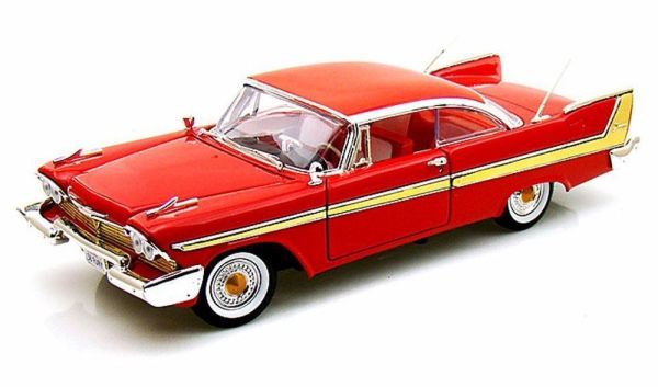 Motor Max Plymouth Fury 1958 Model Metal Araba Kırmızı 1:18
