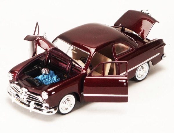 Motor Max Ford Coupe 1949 Model Metal Araba Bordo 1:24