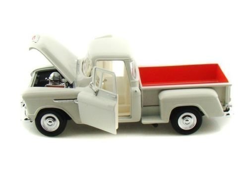 Motor Max Chevy 5100 Stepside 1955 Model Metal Araba Siyah 1:24