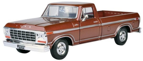 Motor Max Ford F-150 Custom 1979 Model Metal Araba Kahve 1:24